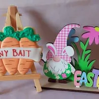 Fun Bunny Bait iced cookie featuring carrots and banner design